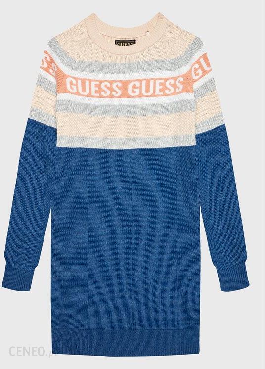 Guess Sukienka dzianinowa K2BK03 Z2V80 Granatowy Regular Fit