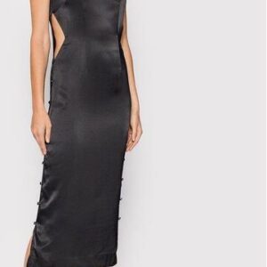 ROTATE Sukienka koktajlowa Dulcie RT333 Czarny Slim Fit