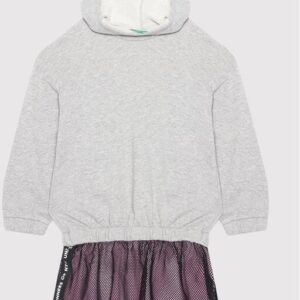 United Colors Of Benetton Sukienka codzienna 3J68F2266 Szary Relaxed Fit