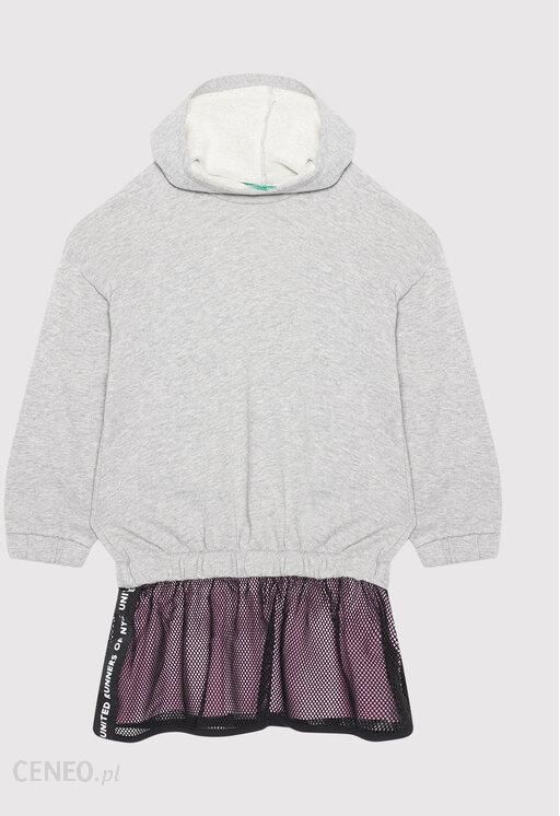 United Colors Of Benetton Sukienka codzienna 3J68F2266 Szary Relaxed Fit
